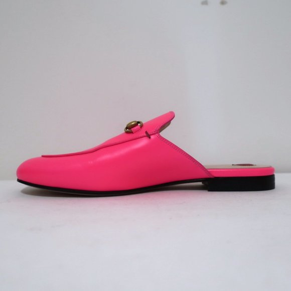 Gucci Princetown Loafer Mules Neon Pink Leather - Picture 7 of 12